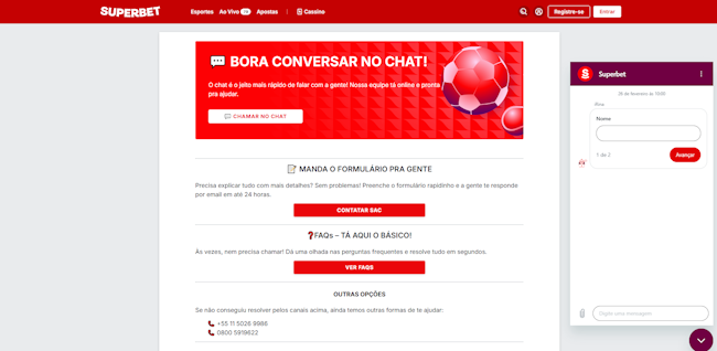 Betano conta cancelada